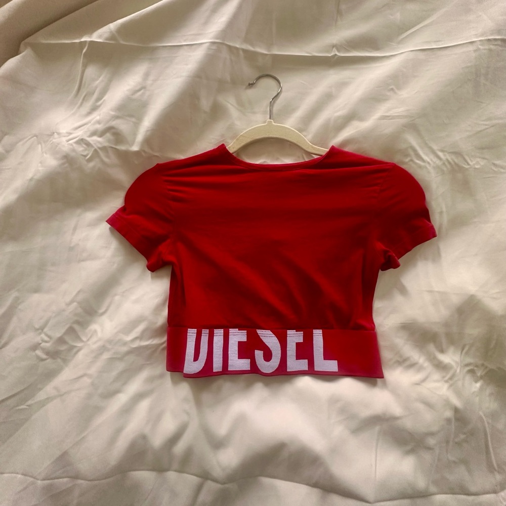 Diesel Red Cropped Top